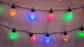 Colorful electric retro luminous garlands