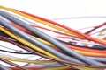 Colorful electrical cable used in telecommunication installation