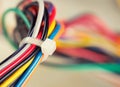 Colorful electrical cables Royalty Free Stock Photo