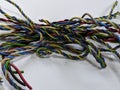 Colorful electrical wire on isolated background Royalty Free Stock Photo