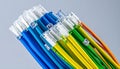 Colorful Electrical Wiring Harness Close-Up Royalty Free Stock Photo