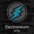 Electroneum cryptocurrency background Royalty Free Stock Photo