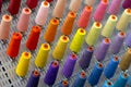 Colorful embroidery thread rolls for sewing machine Royalty Free Stock Photo