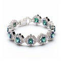 Colorful Emerald Bracelet With Diamond And Crystals Royalty Free Stock Photo