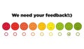 Colorful emotion smiles from feedback. Emoticons element