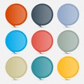 Colorful Empty Circle Stickers - Labels Set Royalty Free Stock Photo