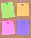 Colorful empty four notes Royalty Free Stock Photo