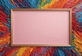 Colorful empty frame on bright abstract background with empty space for text Royalty Free Stock Photo