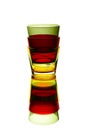 Colorful empty glass