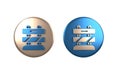 Colorful End of railway tracks icon isolated on white background. Stop sign. Railroad buffer end to destination. Circle