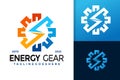 Colorful Energy Gear Logo Design, brand identity logos vector, modern logo, Logo Designs Vector Illustration Template Royalty Free Stock Photo