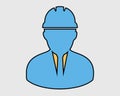 Colorful Engineer Icon .