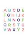 Colorful English Alphabet Letters in Girl Colors