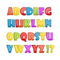 Colorful English alphabet.