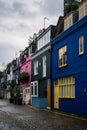 Colorful English houses facades in London Royalty Free Stock Photo