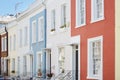 Colorful English houses facades in London Royalty Free Stock Photo