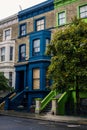 Colorful English houses facades in Notting Hill London Royalty Free Stock Photo