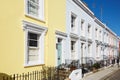 Colorful English houses facades in a sunny day Royalty Free Stock Photo