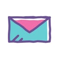 Colorful Envelope Doodle Icon