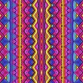 Colorful ethnic ornament seamless pattern design. Vector texture Royalty Free Stock Photo