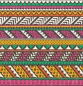 Colorful ethnic print. Vector seamless background. Royalty Free Stock Photo
