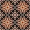 Colorful ethnic style geometric seamless pattern. Greek tribal ornamental vector background. Abstract repeat arabesque Royalty Free Stock Photo