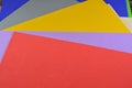 Colorful Eva foam sheets, colored cardboard, rubber pad, sponge papers for school for arts and crafts projects, pile of Royalty Free Stock Photo