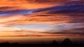 Colorful evening sunset on TatabÃÂ¡nya Royalty Free Stock Photo