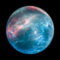 Colorful exoplanet insolated on black Royalty Free Stock Photo