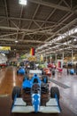 Colorful exotic cars at Lane Motor Museum with the largest collection of vintage European cars in Nashville Tennessee