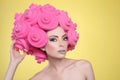Colorful Exotic Image of Woman Wearing Candy Makeup