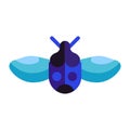 Colorful Exotic Tropical Bug Icons in Flat Royalty Free Stock Photo