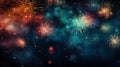 Night Celebration Colorful Fireworks Illuminate Generative AI Royalty Free Stock Photo
