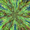 Colorful explosion background from luminous lines and grits, splinters