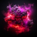 colorful explosion on black background 3d illustration Royalty Free Stock Photo