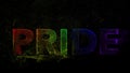 Color explosion PRIDE Text by particles and dust vibrant holy holi festival aesthetic motion graphics color explosion on ALPHA