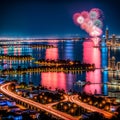 Colorful Explosions of Light in a Spectacular Fireworks Show