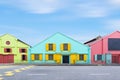 Colorful exterior industry warehouse in Singapore in day times w