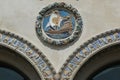 The colorful exterior terra cotta ornamentation on the historic Childs Restaurants building