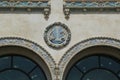 The colorful exterior terra cotta ornamentation on the historic Childs Restaurants building