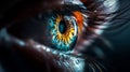 Colorful Eye with Dynamic Explosion Effect