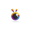 Colorful Eye Logo Design Template, Company Logo Concept Royalty Free Stock Photo