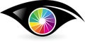 Colorful eye logo Royalty Free Stock Photo