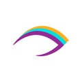 Colorful eye logo. Vector eye icon. Eye vision, eyecare logo design.