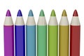 Colorful eye pencils Royalty Free Stock Photo