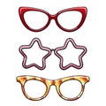 Colorful eyeglass frames set