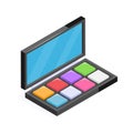 Colorful eyeshadow makeup palette for online shopping. Royalty Free Stock Photo