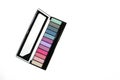 Colorful eyeshadow palette, makeup set isolated Royalty Free Stock Photo