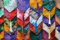 Colorful fabric decoration in Tibet style