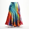 Colorful Fabric Skirt With Swirls - Photobashing Style